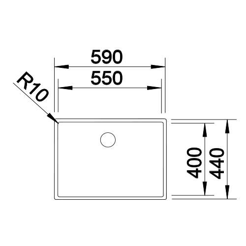 Blanco CLARON 550-U Steelart Elements Undermount Kitchen Sink. Model: BL467694