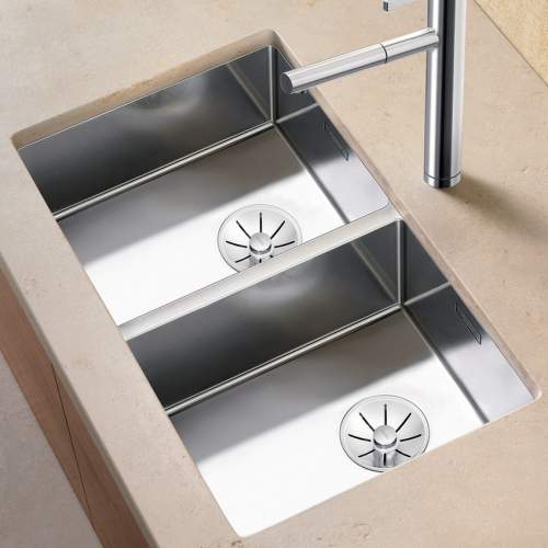 Blanco CLARON 400/400-U Steelart Elements Undermount Kitchen Sink - Model: BL467698