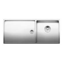 Blanco CLARON 400/550-T-U Steelart Elements Undermount Kitchen Sink & Large Shallow Drainer
