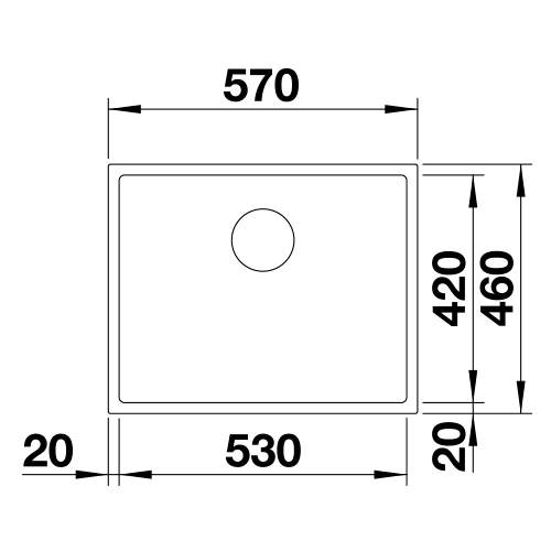 Blanco CLARON XL 60-U Steamer Plus Steelart Undermount Sink - Model: BL467850