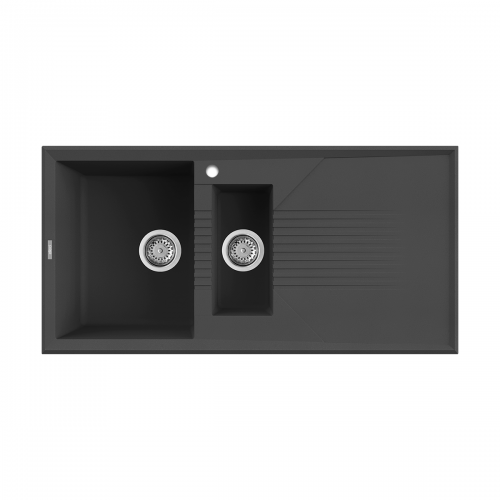 Reginox Tekno 475 1.5 Bowl Inset Black Granite Kitchen Sink