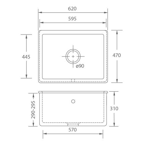 Shaws Whitehall Deep Bowl Belfast Kitchen Sink