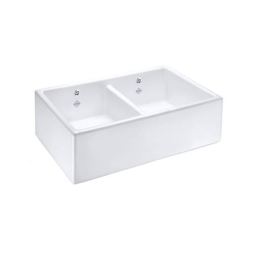 Shaws Classic Shaker Double 800 Belfast Sink - White