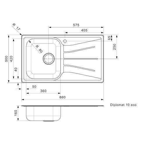 Reginox Diplomat 10 Single Bowl Sink