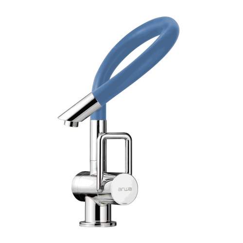 Arwa TWINFLEX Single Side Lever Designer Kitchen Mixer Tap with Flexible Blue Spout