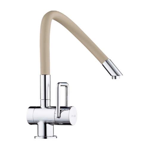 Arwa TWINFLEX Single Side Lever Designer Kitchen Mixer Tap with Flexible Grey Spout