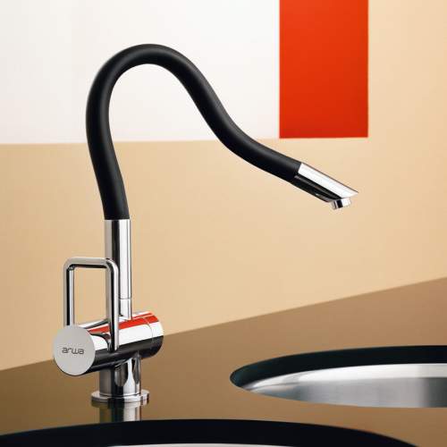 Arwa TWINFLEX Single Side Lever Designer Kitchen Mixer Tap with Flexible Spout