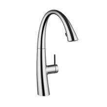 KWC ZOE Designer Kitchen Mixer Tap with Pull-Out Spray & Luminaqua LED Technology in Chrome