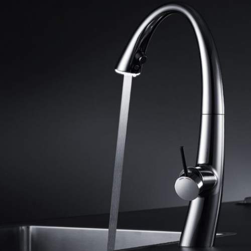 KWC ZOE Designer Kitchen Mixer Tap with Pull-Out Spray & Luminaqua LED Technology