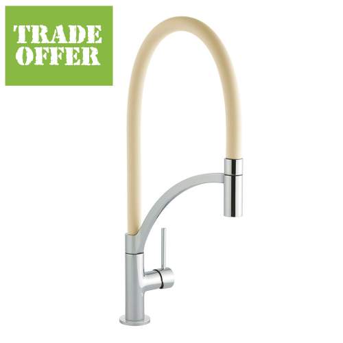 Bluci ARCO Pull-Out Hose Single Lever Professional Tap with Cream Hose