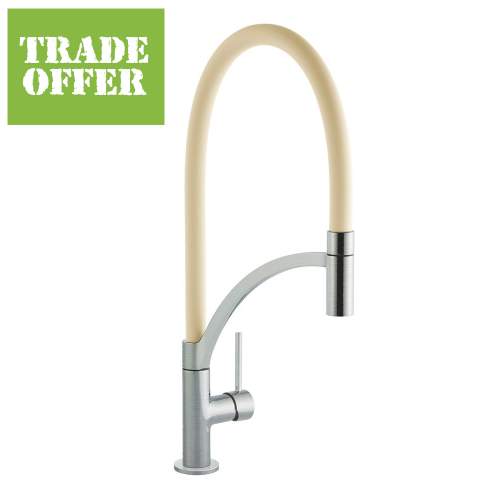 Bluci ARCO Pull-Out Hose Single Lever Professional Tap with Cream Hose