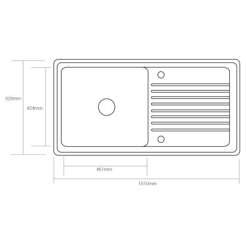 Caple WILTSHIRE 100 Single Bowl Inset Ceramic Kitchen Sink