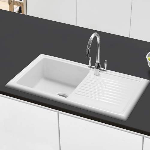 Caple WILTSHIRE 100 Single Bowl Inset Ceramic Kitchen Sink