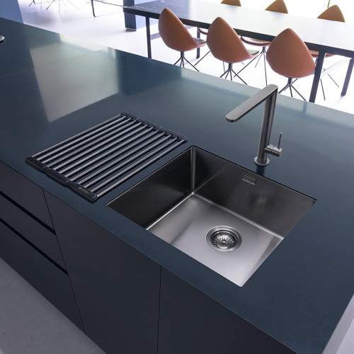 Caple Mode 45 Versatile Single Bowl Sink Gunmetal Grey Lifestyle