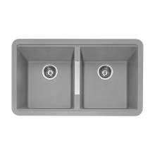 Caple Leesti 200 Double Bowl Granite Kitchen Sink in Pebble Grey