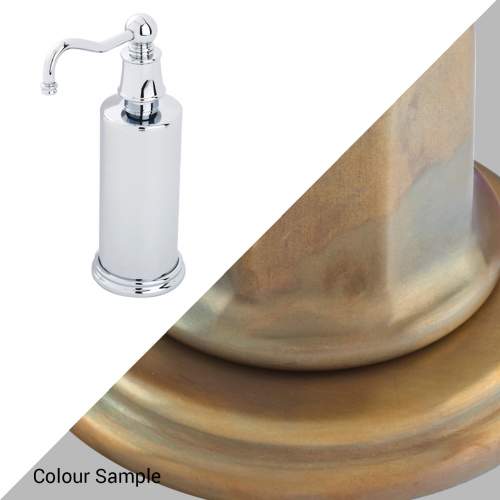 Perrin & Rowe 6633 Country Freestanding Soap Dispensers in Aged Brass