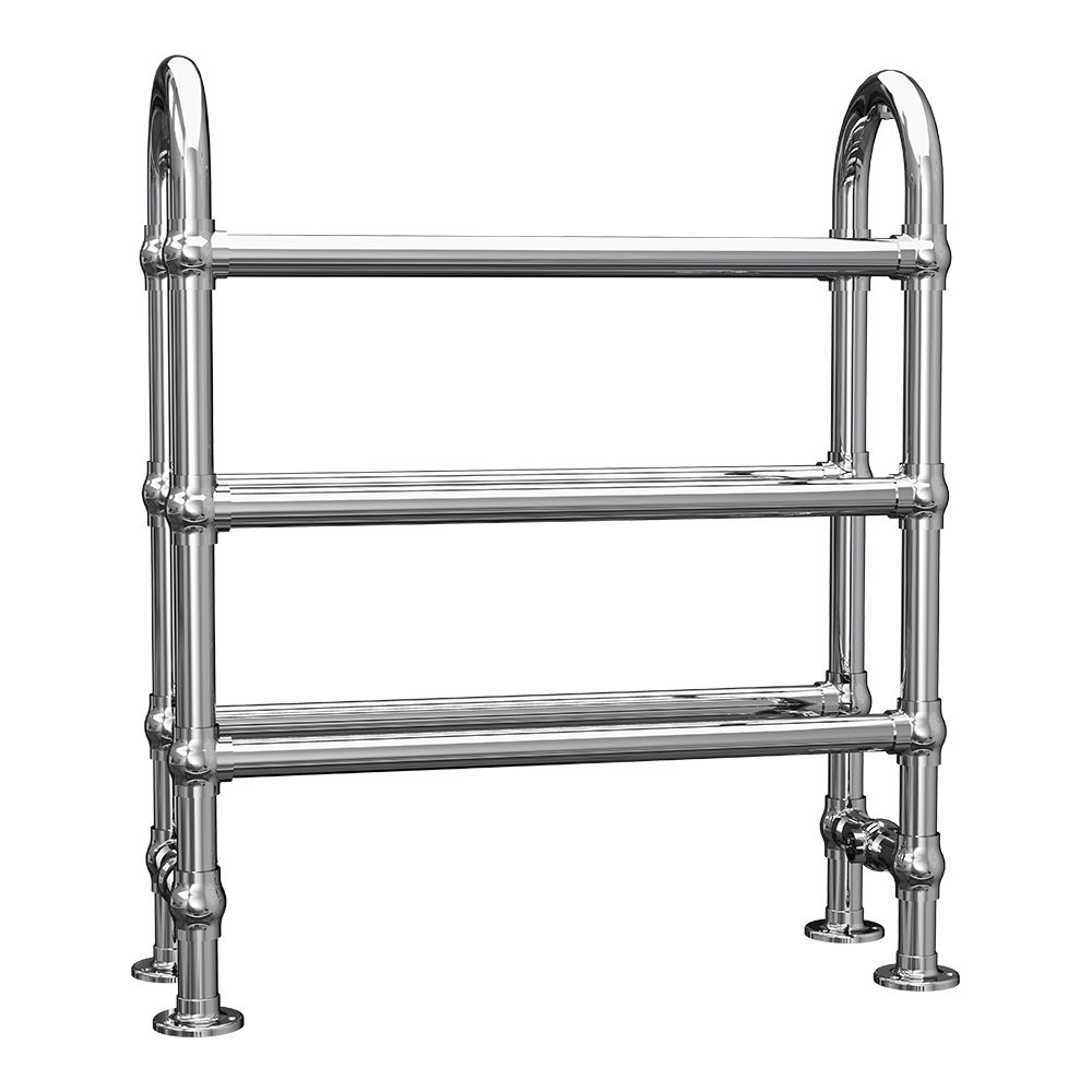Aquabro Traditional Freestanding Chrome Heated Towel Rail