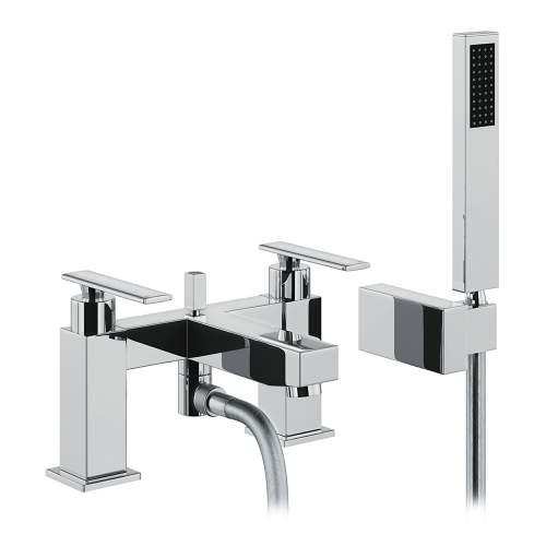 Abode Marino Deck Mounted Bath Shower Mixer with Shower Handset