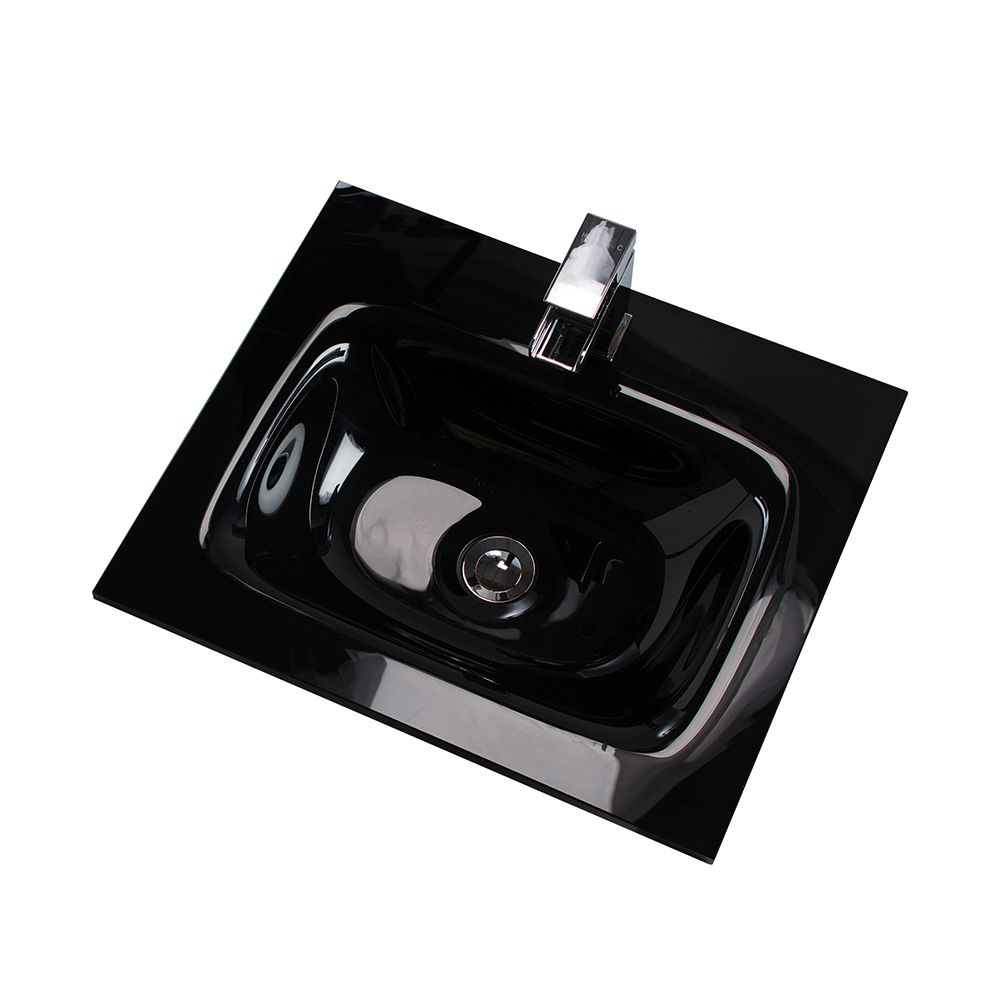 Idon 500 Black Glass Bathroom Basin