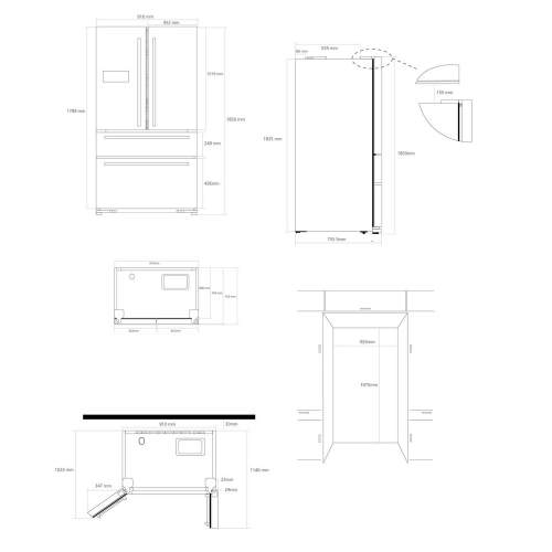 Caple CAFF41 French Door Fridge Freezer