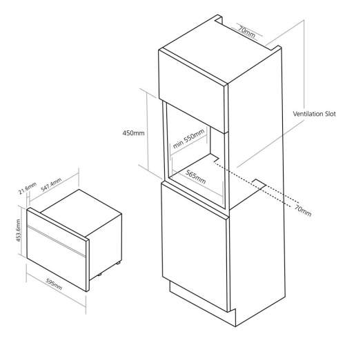 Caple CM110 SENSE 45cm Built In Microwave