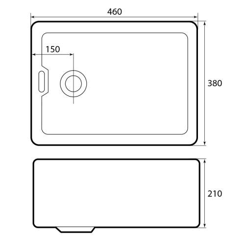 COMPACT BELFAST S5800 Ceramic Kitchen Sink