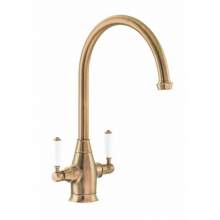 Abode ASTBURY Dual Lever Kitchen Mixer Tap in Forged Brass - AT3068