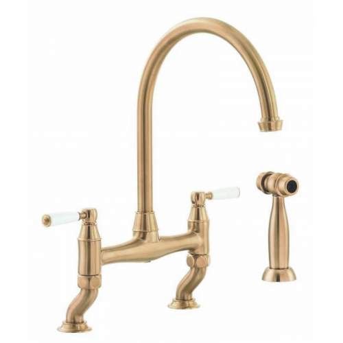 Abode AT3009 ASTBURY Bridge Tap With Handspray in Forged Brass - AT3074