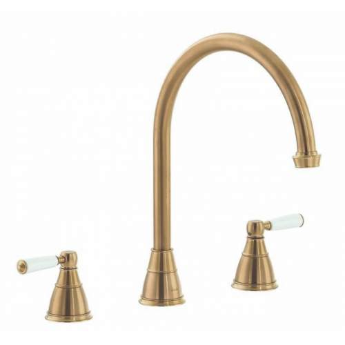 Abode Astbury 3 part kitchen mixer tap in Forged Brass - AT3073