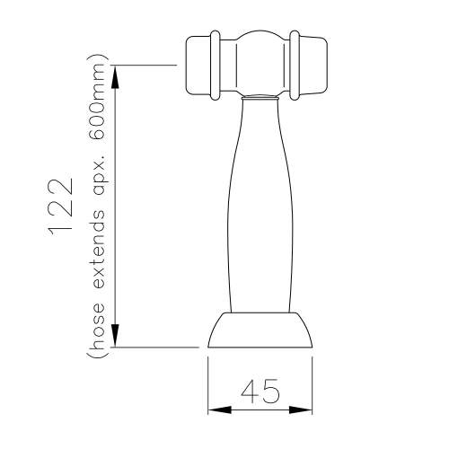 Abode HENDON Sidespray Kitchen Tap in Forged Brass - AT3101