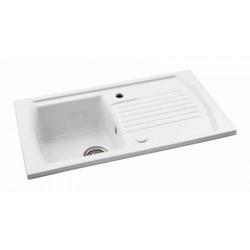 Abode Milford 1.0 Bowl Reversible Ceramic Kitchen Sink - AW1042