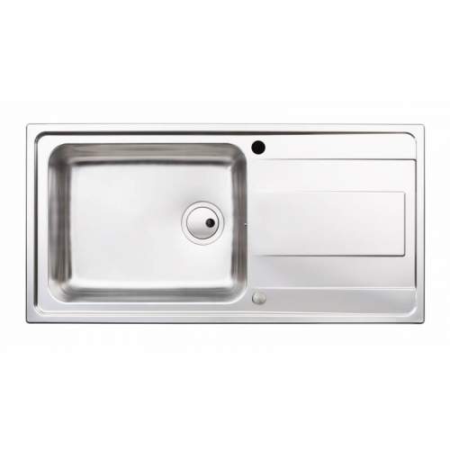 Abode Ixis Single Large Bowl Stainless Steel Kitchen Sink - AW5102