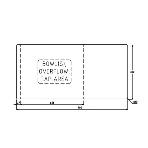 Abode Ixis Single Large Bowl Stainless Steel Kitchen Sink - AW5102