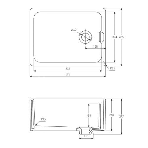 Abode Hand Finished Belfast Kitchen Sink - AW1022