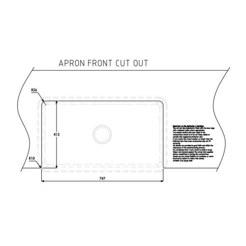 Abode PROVINCIAL Large Single Bowl Belfast Kitchen Sink - AW1020