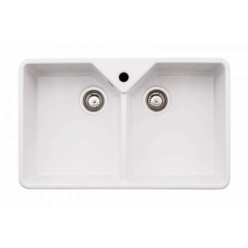 Abode PROVINCIAL Double Bowl Belfast Kitchen Sink - AW1021