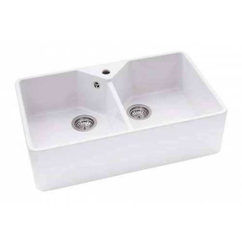 Abode PROVINCIAL Double Bowl Belfast Kitchen Sink - AW1021