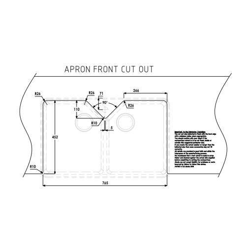 Abode PROVINCIAL Double Bowl Belfast Kitchen Sink - AW1021