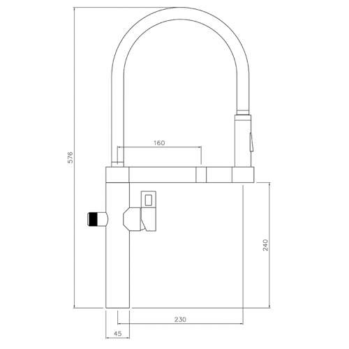 Abode LANZA Stainless Steel Professional Aquifier Filter Tap - AT2080