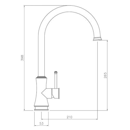 Abode CENTAUR Single Lever Stainless Steel Kitchen Tap - AT2083