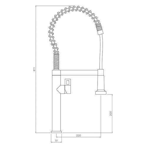 Abode VALISTA Professional Side Lever Stainless Steel Kitchen Tap - AT2079