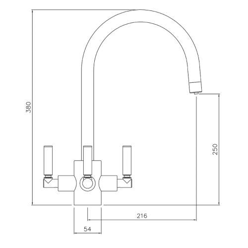 Abode Orcus 3 Way Aquifier Water Filter Tap & Filter Kit - AT2072