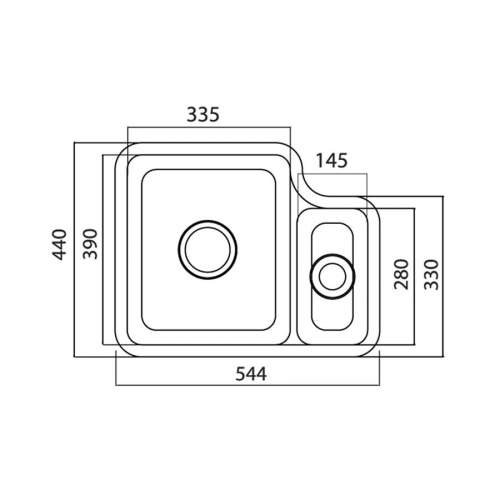 Astracast LINCOLN 1.5 Bowl Undermount Ceramic Kitchen Sink