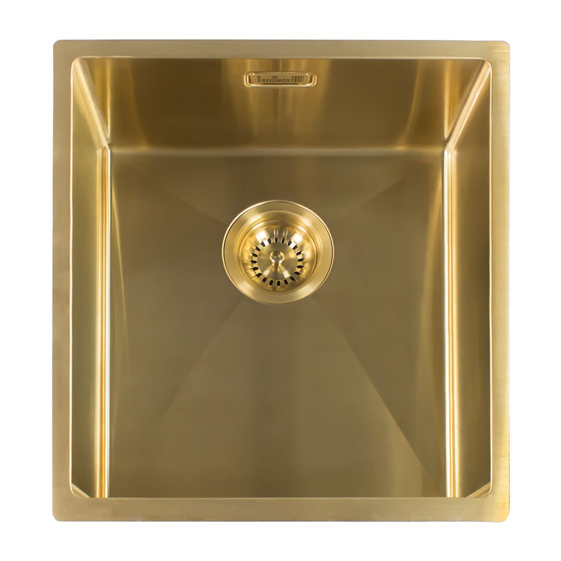 Reginox MIAMI 1.0 Single Bowl Copper Undermount Kitchen Sink 40x40cm Tap & Waste 