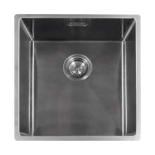 Reginox Miami 40x40 Single Bowl Kitchen Sink in Gunmetal