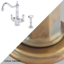 Perrin & Rowe 1770 Celeste 3-in-1 Instant Hot Tap with Rinse in Aged Brass