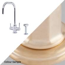 Perrin & Rowe 1714 Phoenix U-Spout 3-In-1 Instant Hot Tap with Rinse in Satin Brass