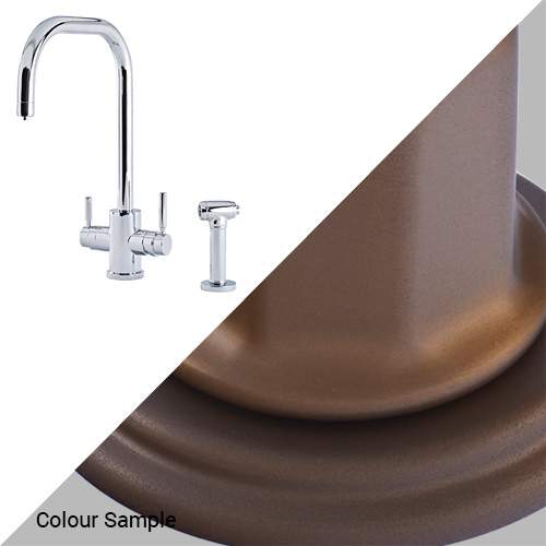 Perrin & Rowe 1714 Phoenix U-Spout 3-In-1 Instant Hot Tap with Rinse in Bronze