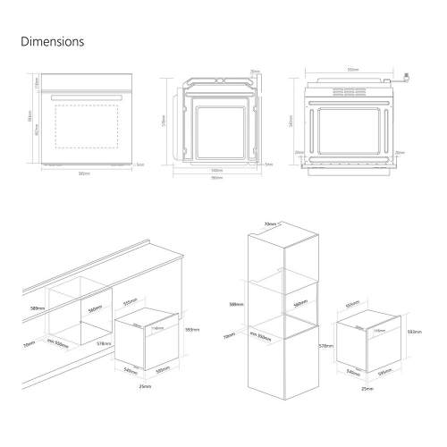 Caple C2101 SENSE 60cm Electric Single Oven