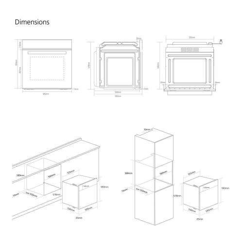 Caple C2401 SENSE Electric Single Oven